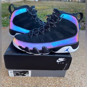Jordan Sneakers Black and Iridescent